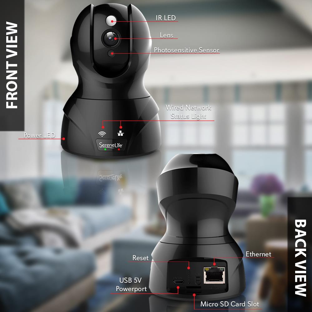 1080P Ip Camera - Hd Wifi Cam, Remote Video Monitoring Surveillance Security, Built-In Speaker & Microphone, Smartphone App Control