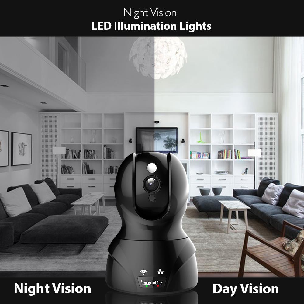 1080P Ip Camera - Hd Wifi Cam, Remote Video Monitoring Surveillance Security, Built-In Speaker & Microphone, Smartphone App Control