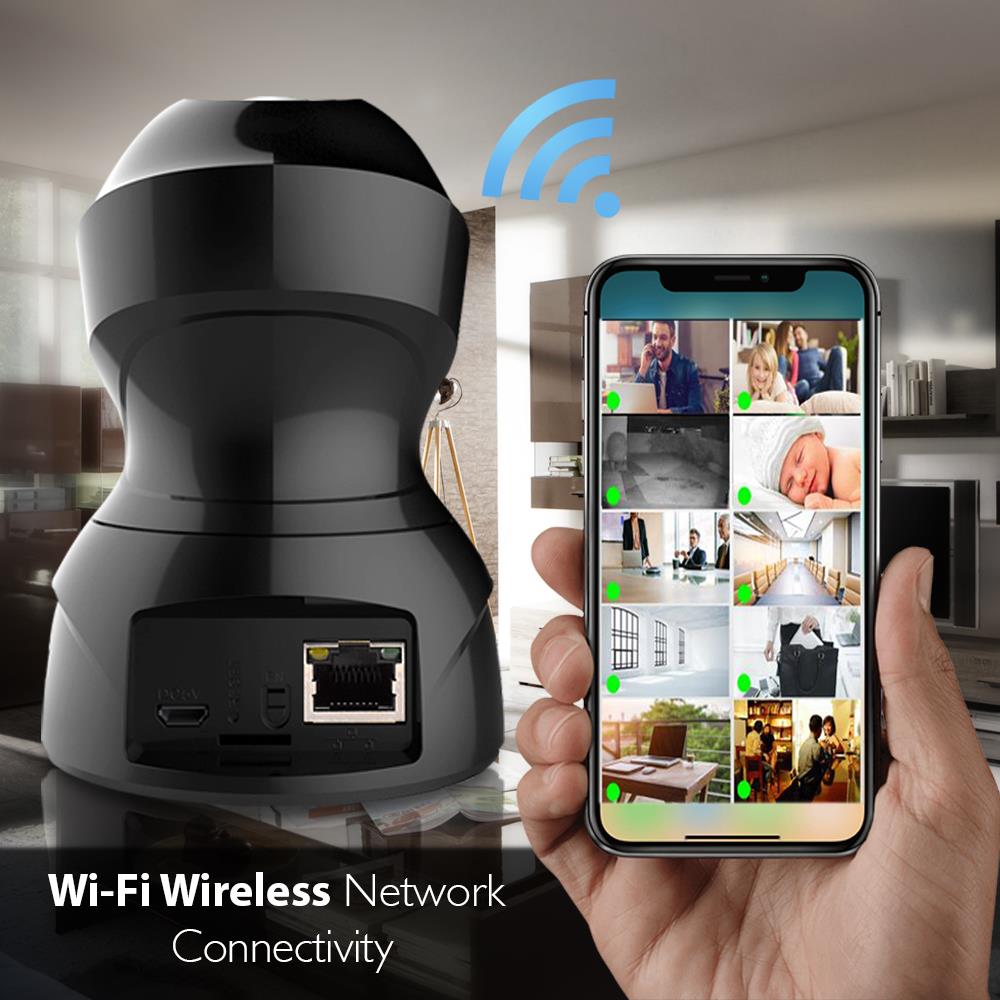 1080P Ip Camera - Hd Wifi Cam, Remote Video Monitoring Surveillance Security, Built-In Speaker & Microphone, Smartphone App Control