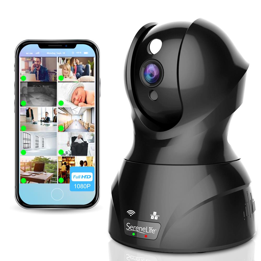 1080P Ip Camera - Hd Wifi Cam, Remote Video Monitoring Surveillance Security, Built-In Speaker & Microphone, Smartphone App Control