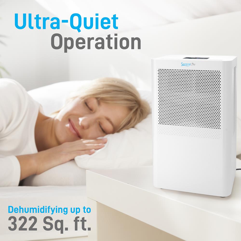 Portable Energy-Saver Dehumidifier - Ultra-Quiet & Electric Small Dehumidifier, 3 Pints Volume Capacity, Space Up To 322 Sq. Ft. For Bedroom, Bathroom, Rv, Closet & Basement