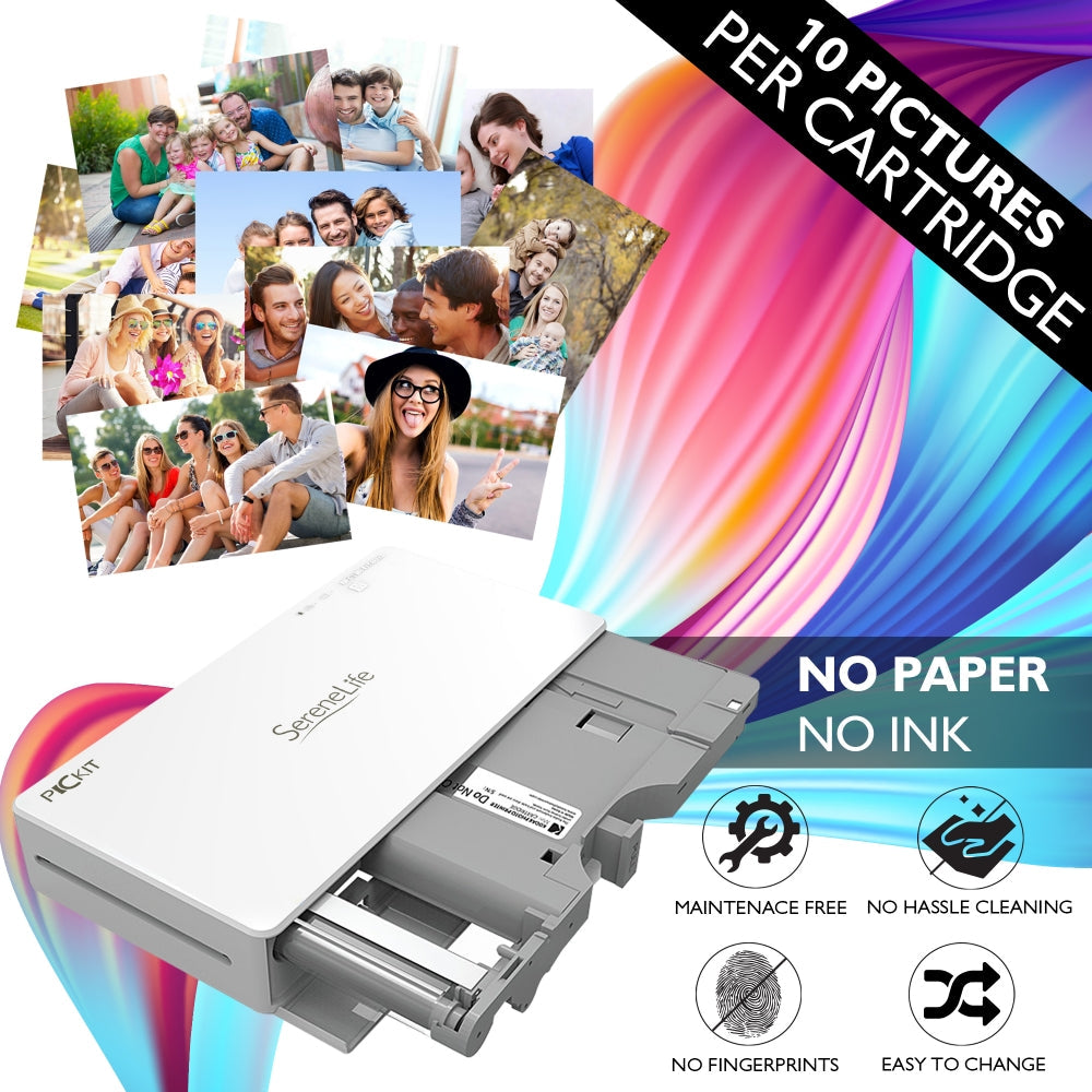 Portable Instant Photo Printer - Wireless Digital Picture Printing For Iphone Or Android Smartphone Camera