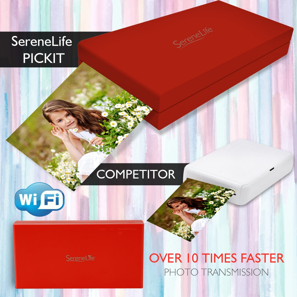 Portable Instant Photo Printer - Wireless Digital Picture Printing For Iphone Or Android Smartphone Camera