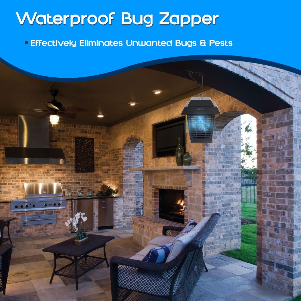Waterproof Bug Zapper, Indoor/Outdoor Electric Plug-In Insect Control, Chemical-Free Insect Killer