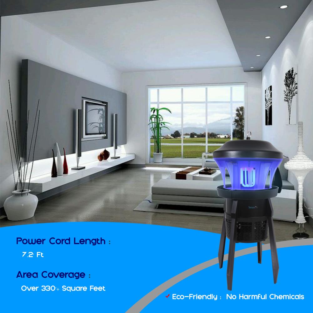 Waterproof Bug Zapper, Indoor/Outdoor Electric Plug-In Pest Control, Chemical-Free Insect Killer