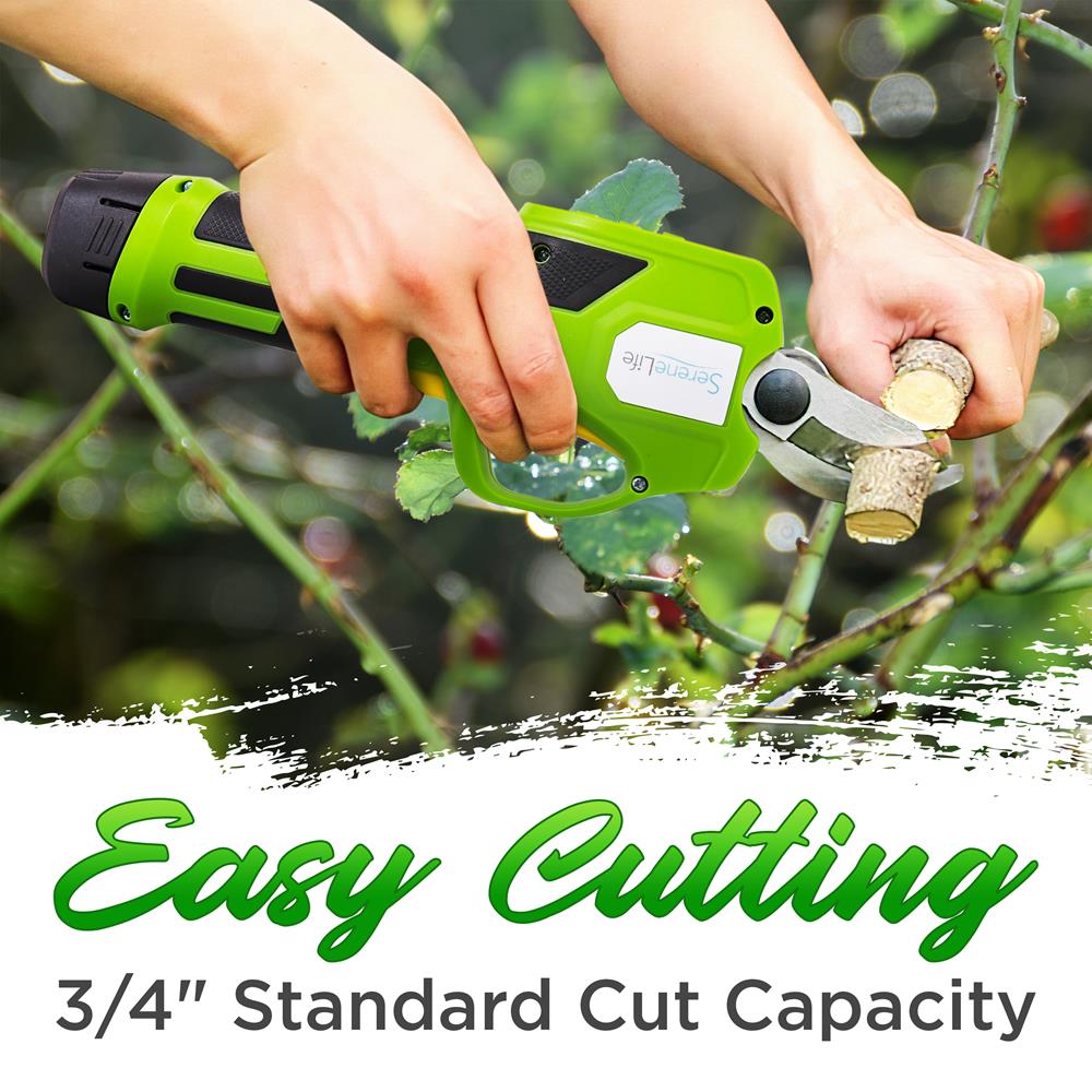 Cordless Lithium Power Pruner - Pruning Shear With 7.2V Lithium-Ion Battery Powered Garden Electric Pole Pruner