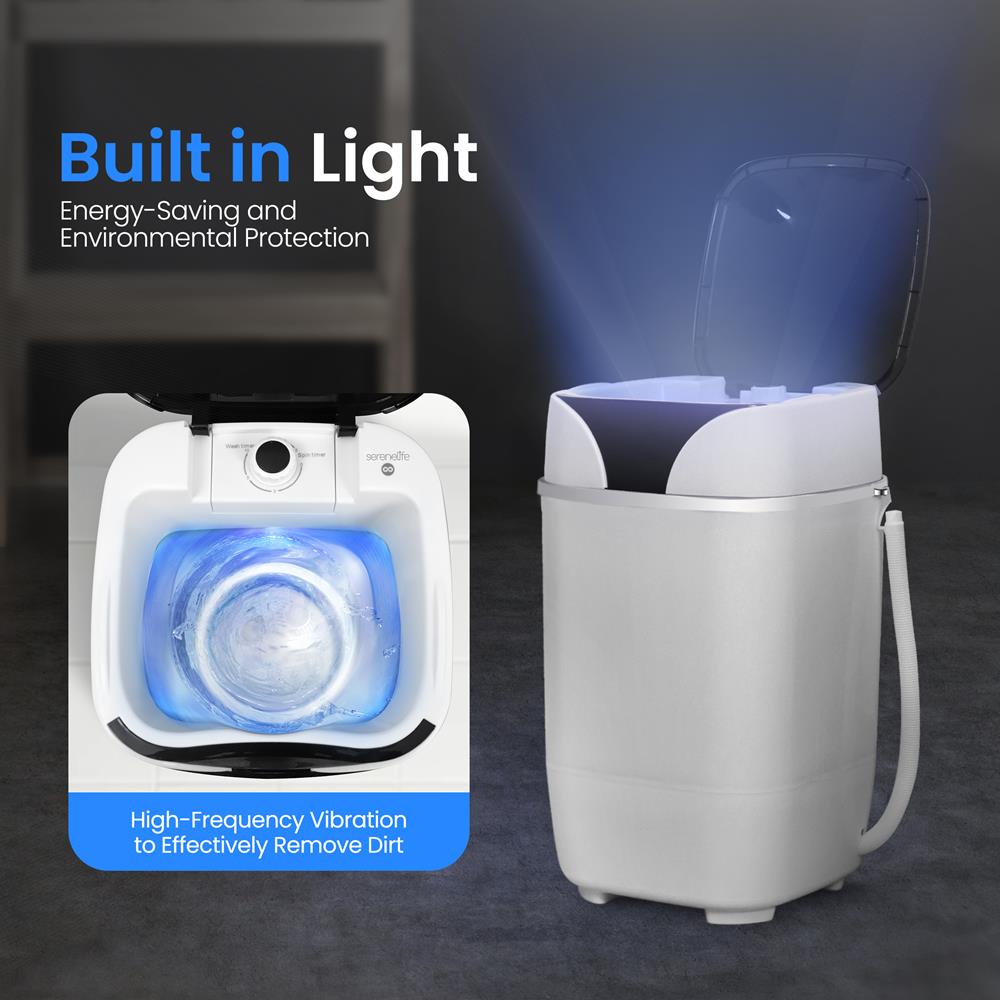 Portable Washing Machine High-Quality Full-Automatic Compact Washer With Washing Programs Ideal For Rv, Dorm, Apartment (White)