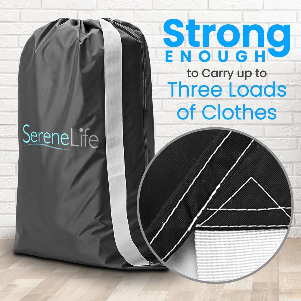 Portable Nylon Laundry Bag - Heavy Duty Nylon Laundry Storage Bags With Drawstring And Durable Machine Washable