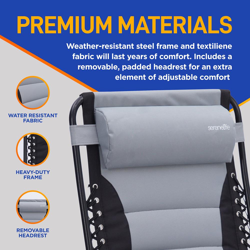 Zero Gravity Recliner Chair - Ultimate Comfort, Foldable, Blue