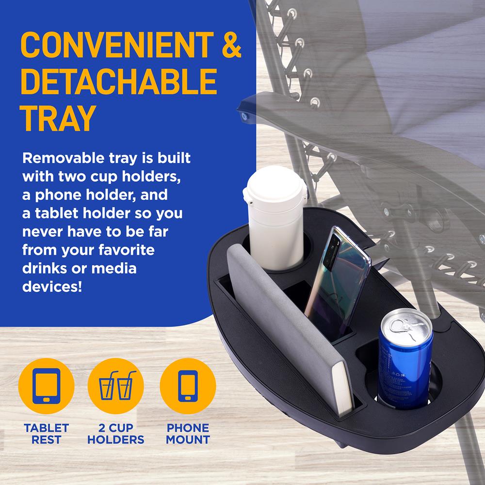 Zero Gravity Chair Set, Ultimate Comfort, Rattan Wicker, Brown