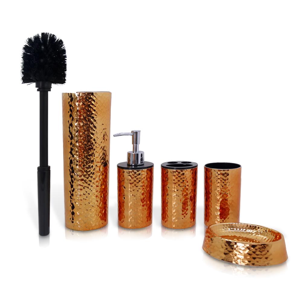 Bathroom Accessory Set 5-Piece Bronze Finish Modern Vanity Kit