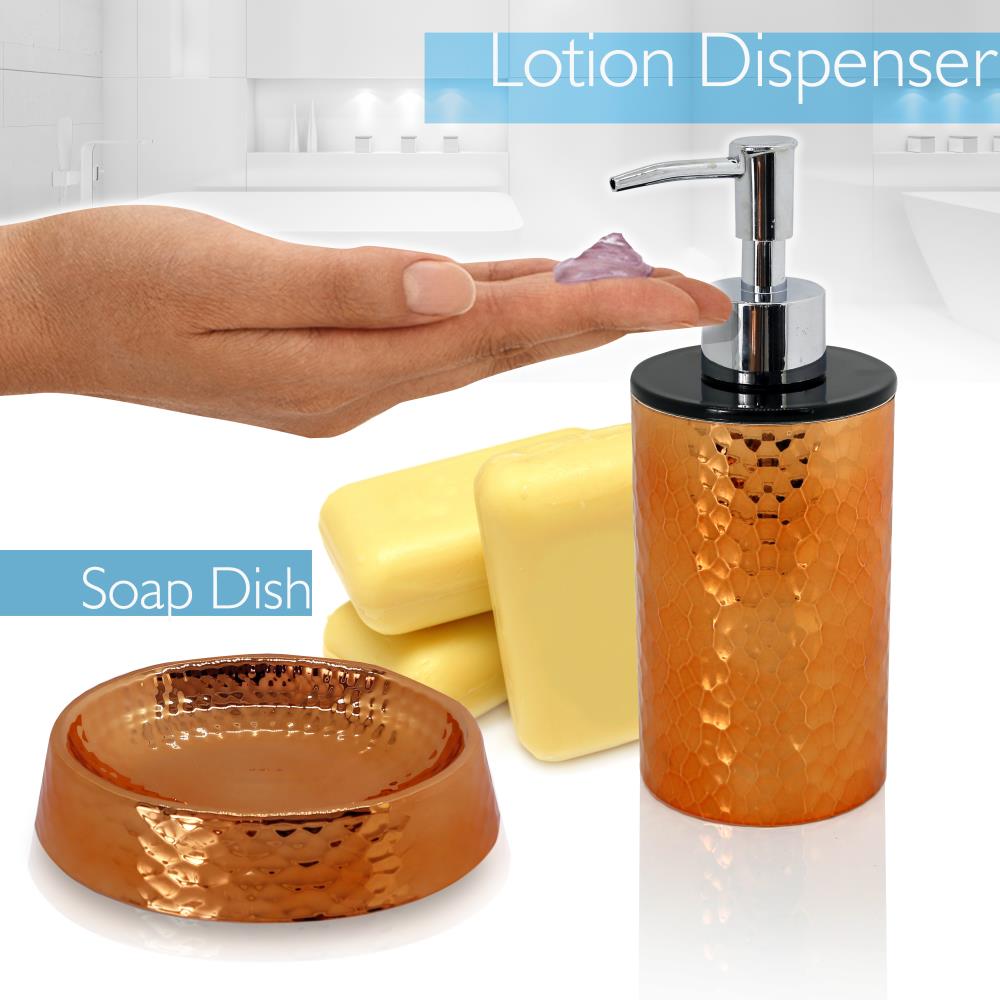 Bathroom Accessory Set 5-Piece Bronze Finish Modern Vanity Kit