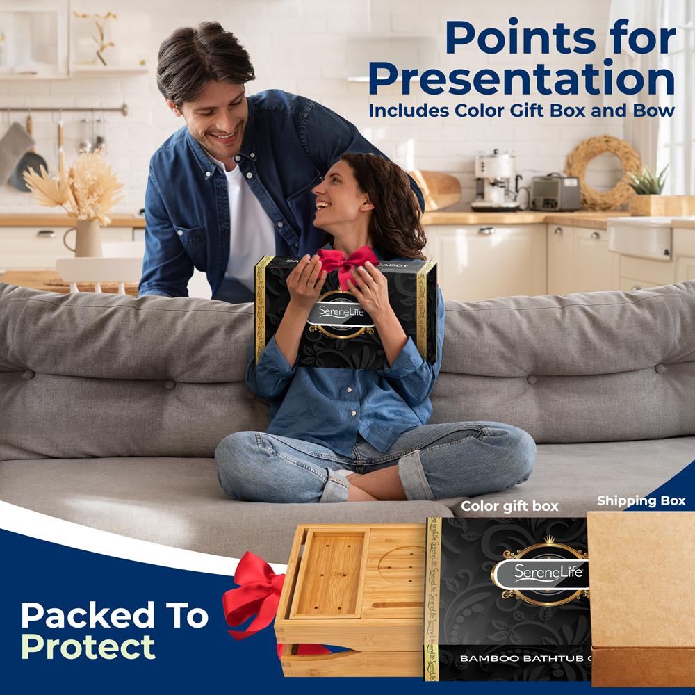 Bamboo Bathtub Caddy