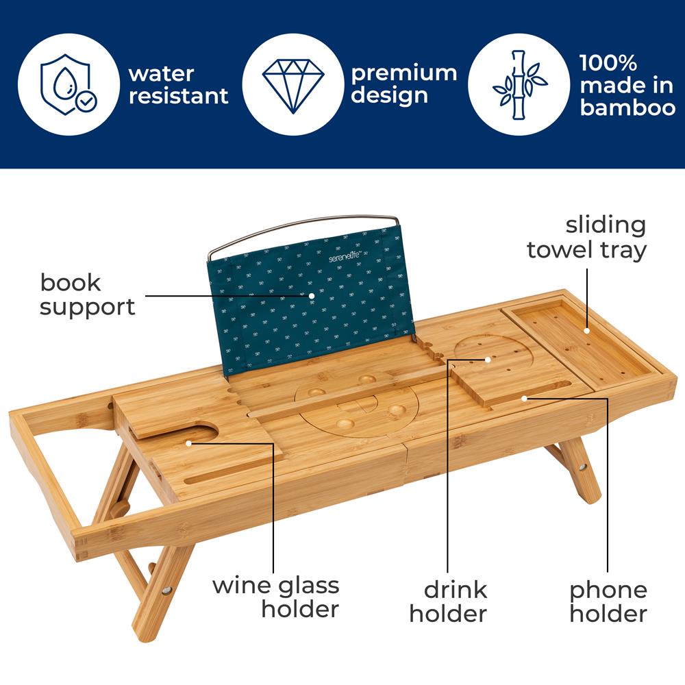 Bamboo Bathtub Caddy