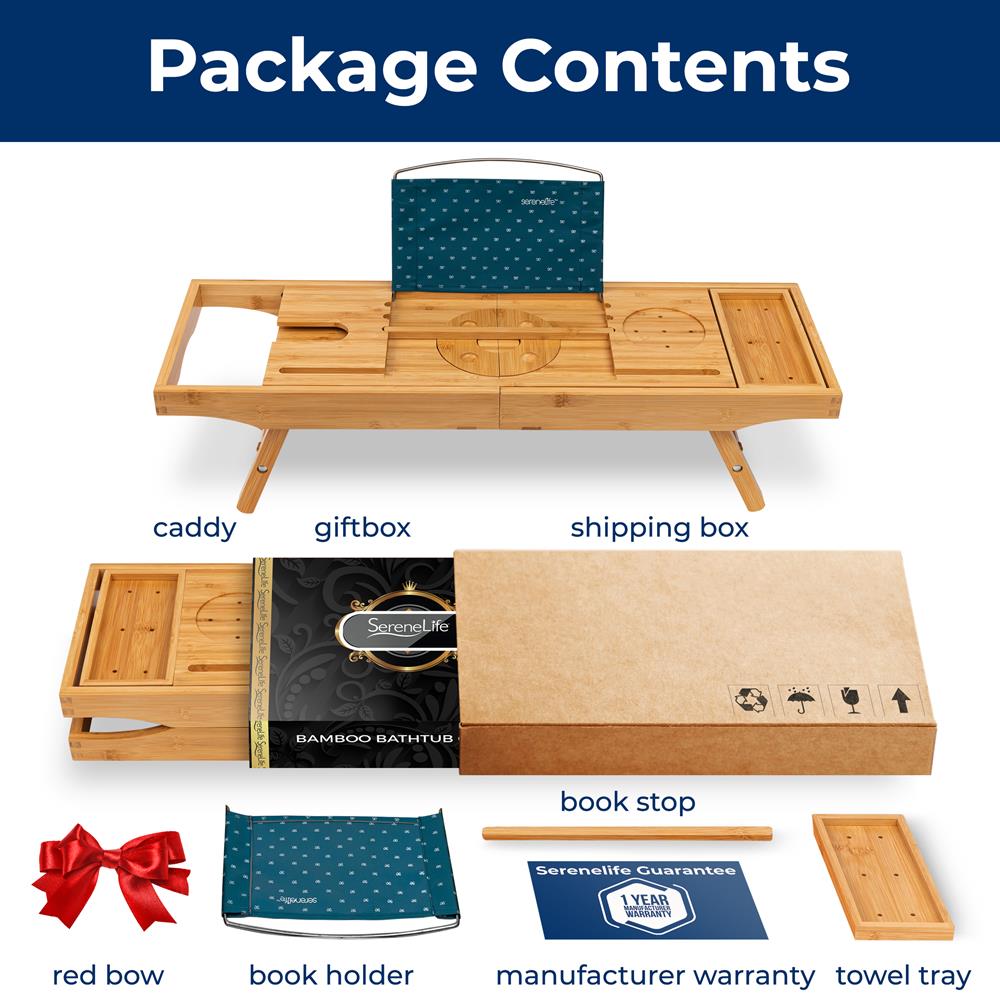 Bamboo Bathtub Caddy