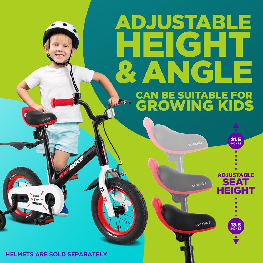 Kids' Bike 12" Safety Dual Brakes Adjustable Seat Training Wheels