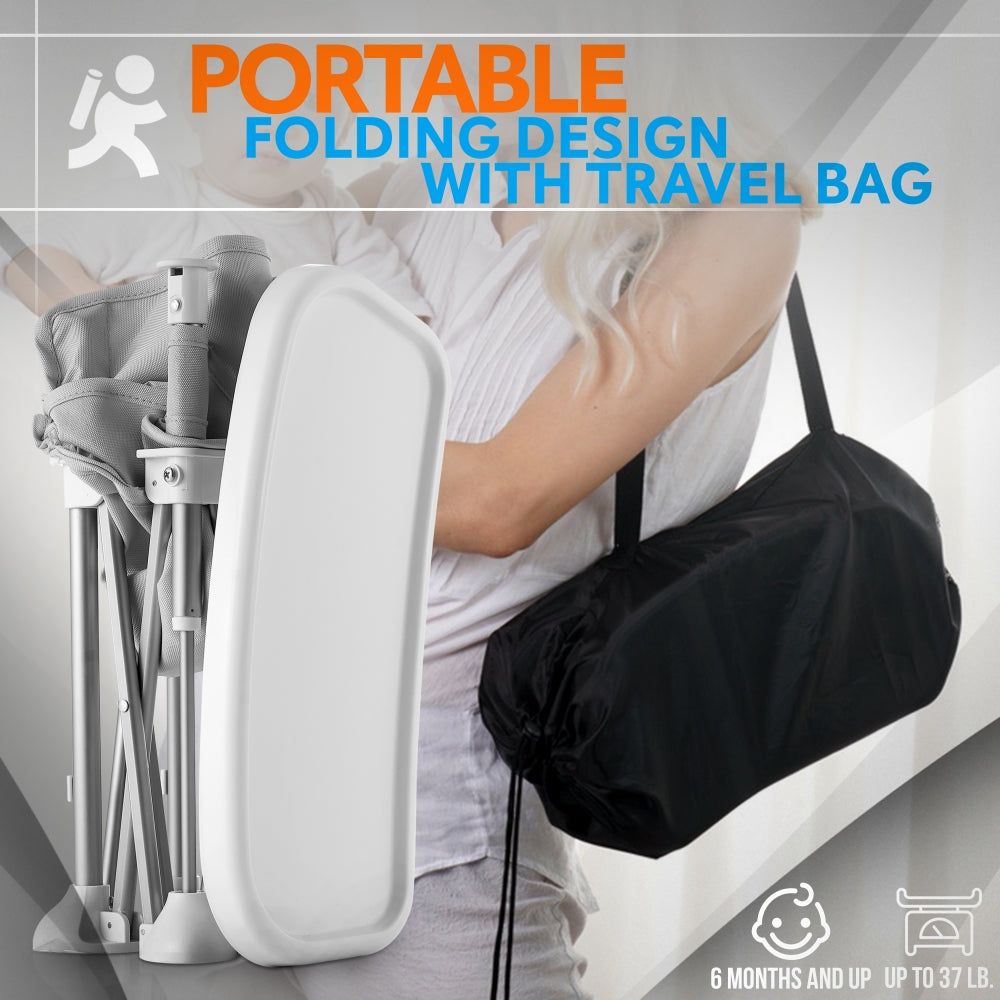 Baby Booster - Baby & Toddler Booster Seat Feeding Chair, Easy Setup Portable & Folding Style