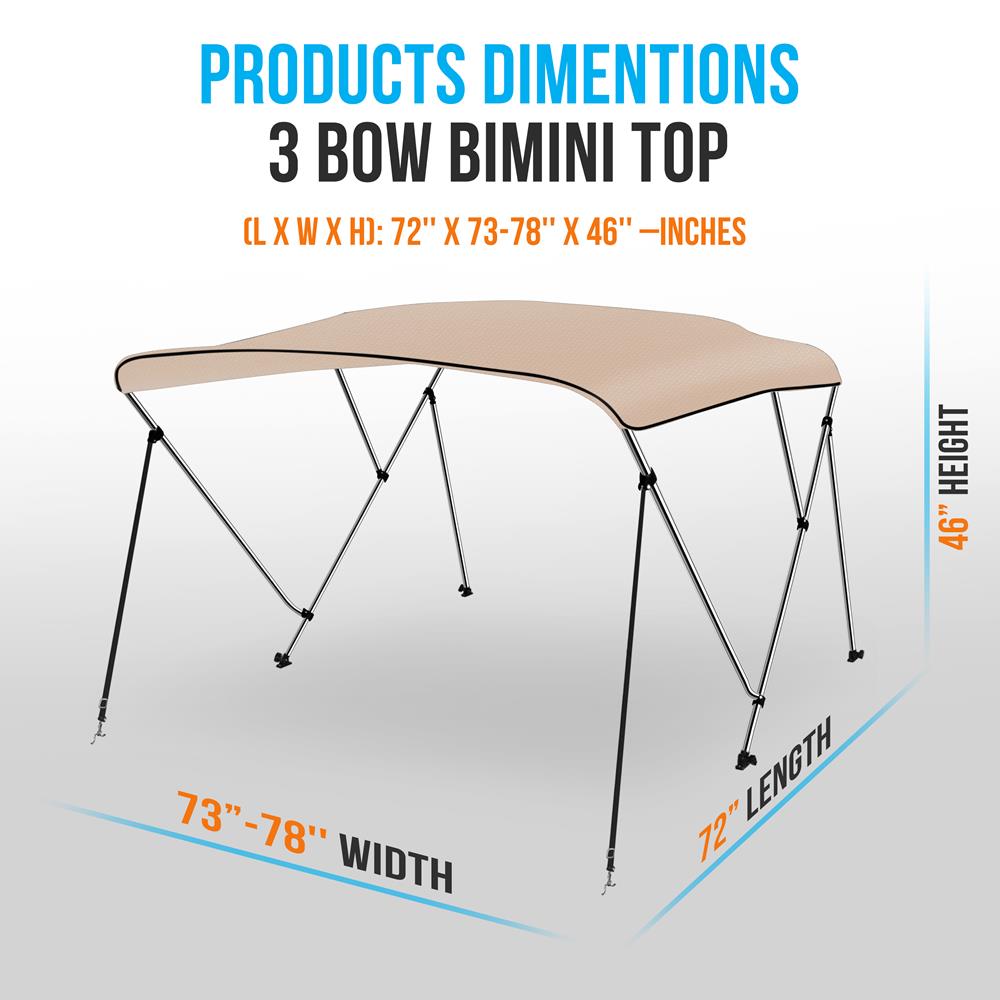 3 Bow Bimini Top