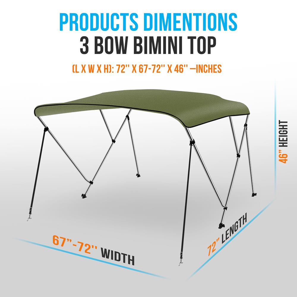 3 Bow Bimini Top