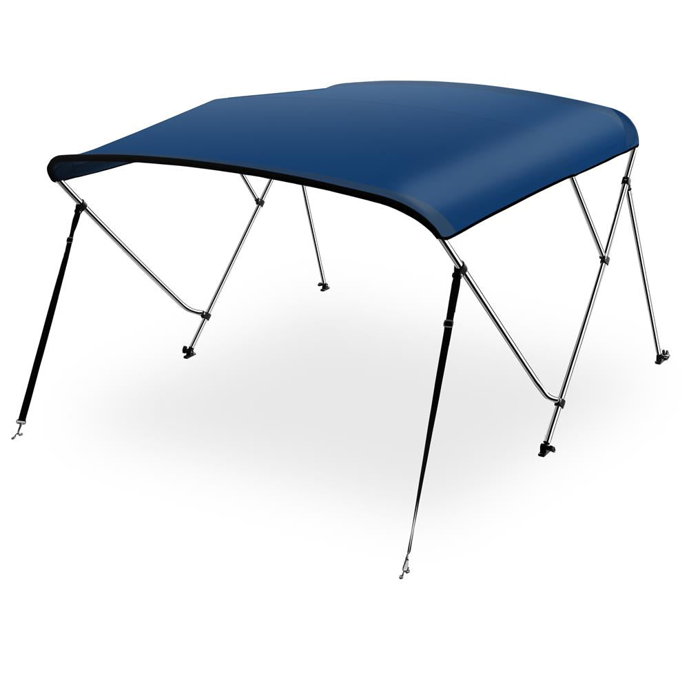 Waterproof Boat Bimini Top Sun Shade, 3 Bow, 600D Canvas, Navy Blue