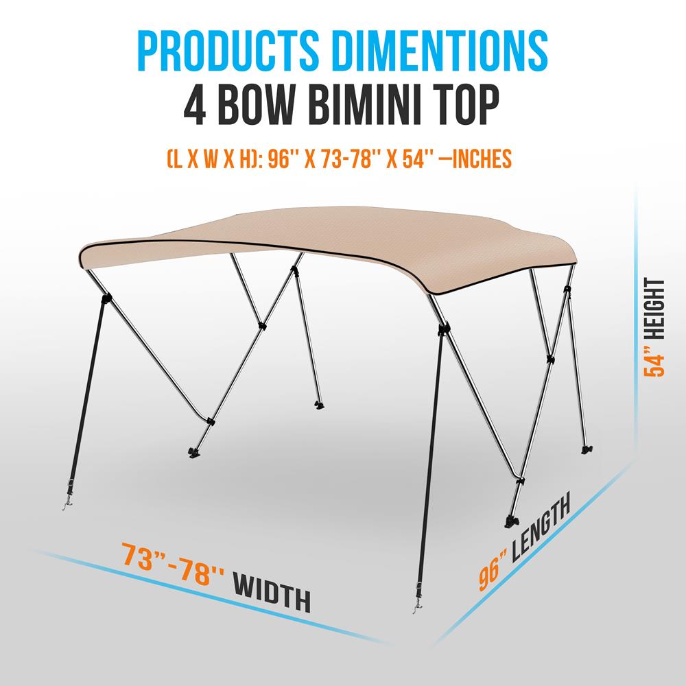 4 Bow Bimini Top