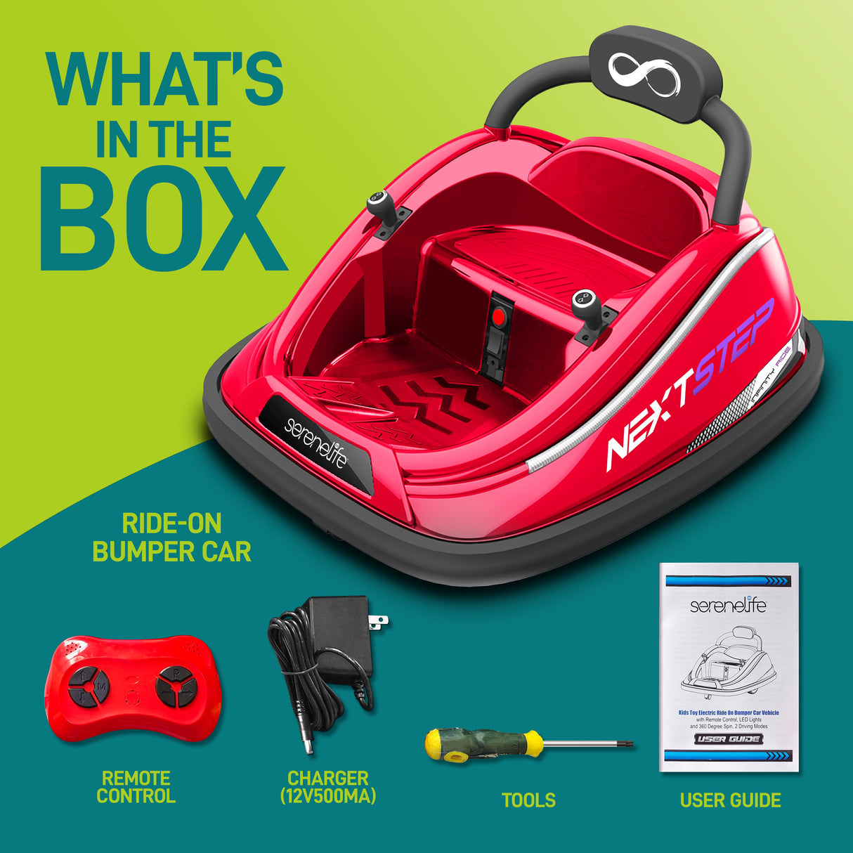 Electric Kids Bumper Car 360° Spin LED Lights Remote Control Purple