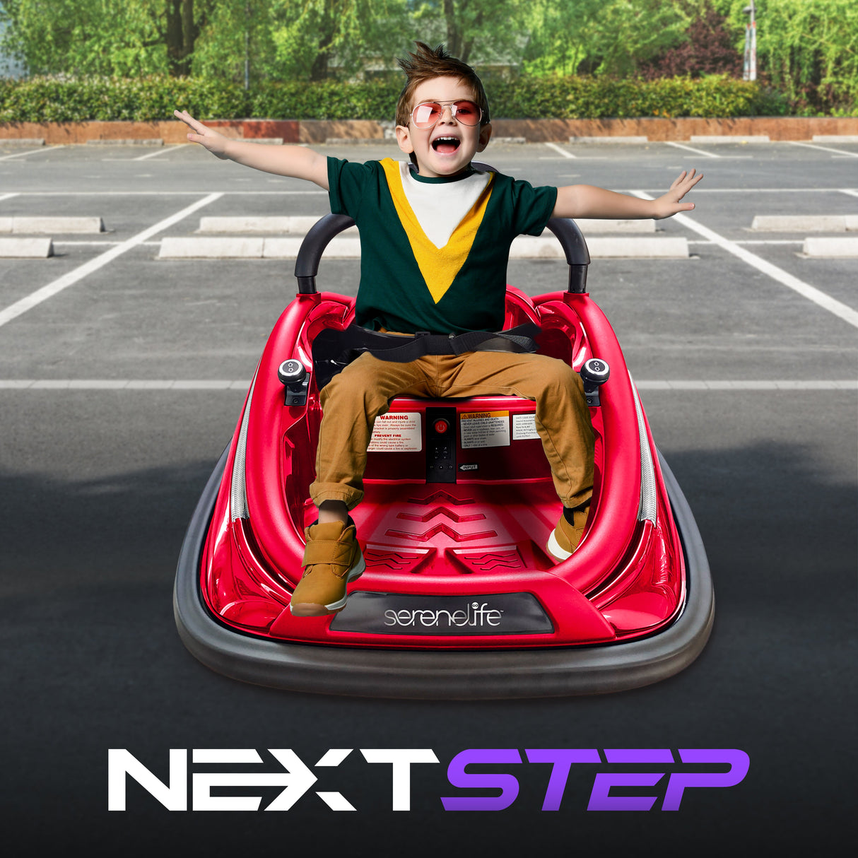 Electric Kids Bumper Car 360° Spin LED Lights Remote Control Purple