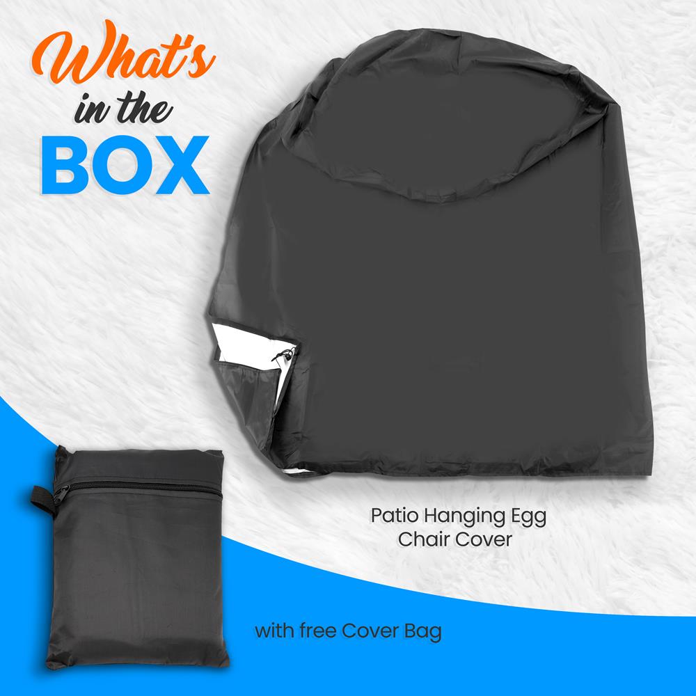 Hanging Egg Chair Cover Waterproof Windproof 210D Oxford 75"x45"