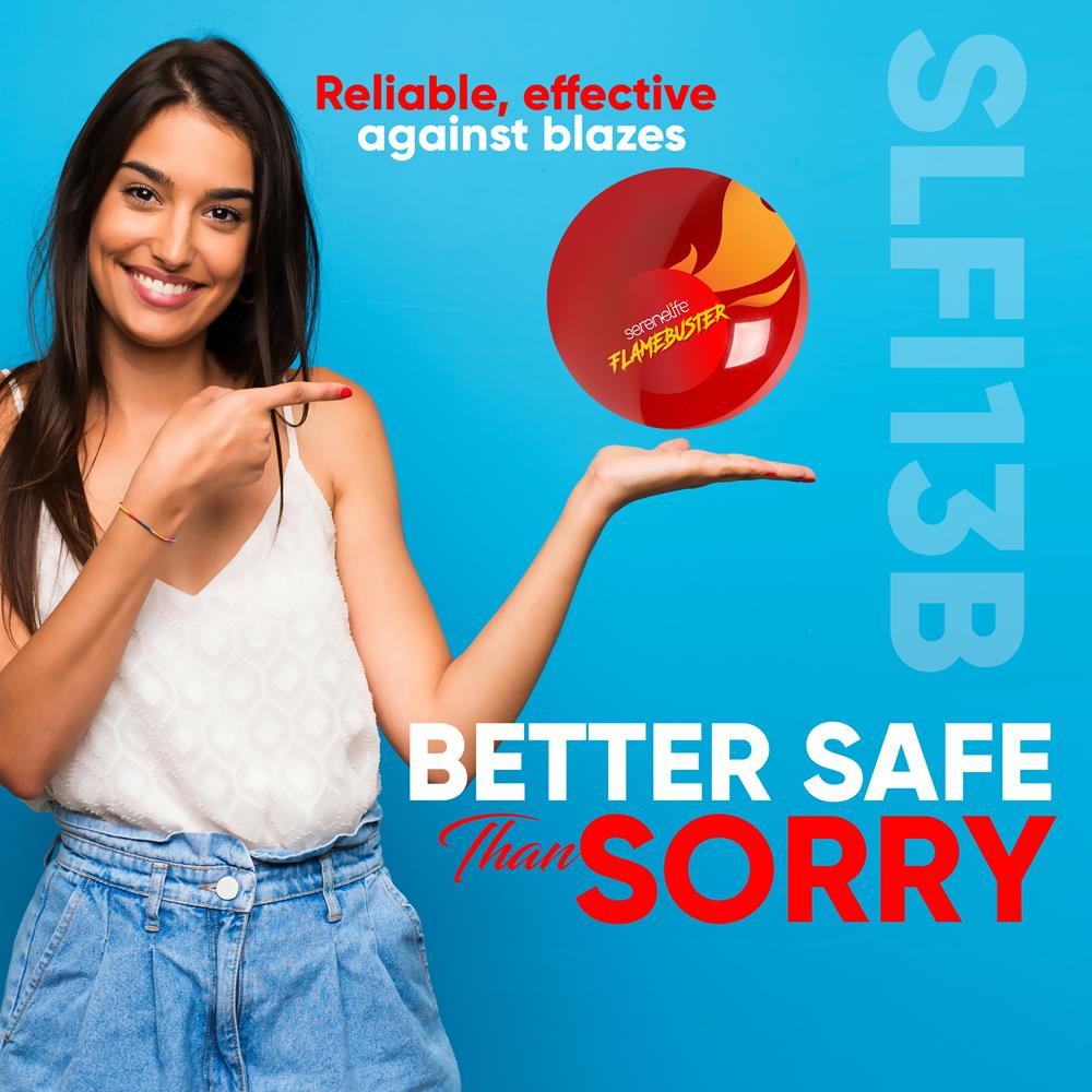 Automatic Fire Ball Extinguisher, Range 13ft, Instant Activation, ABS Body, Red