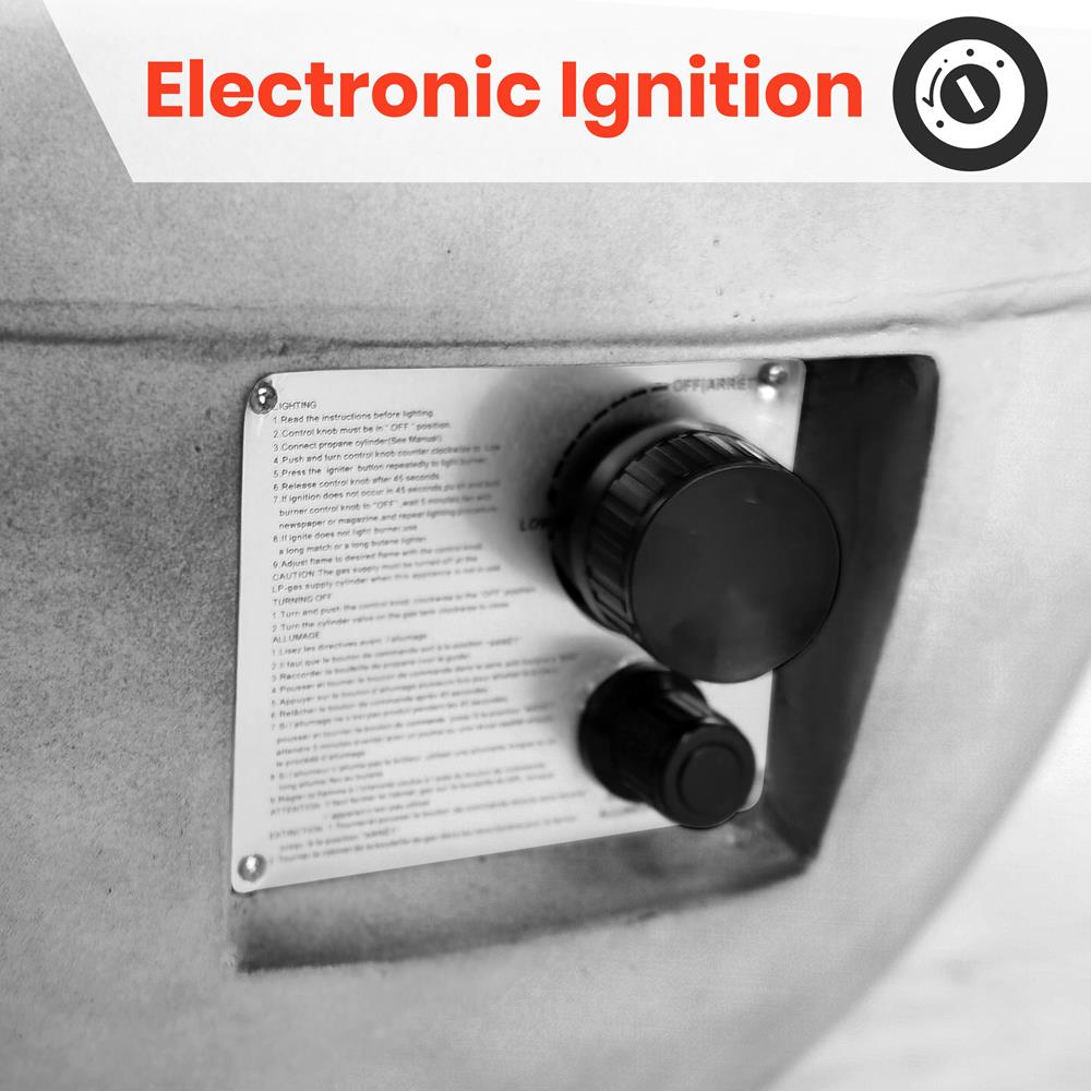 Outdoor Propane Fire Pit Table 40,000 BTU Weatherproof MGO Blue Glass