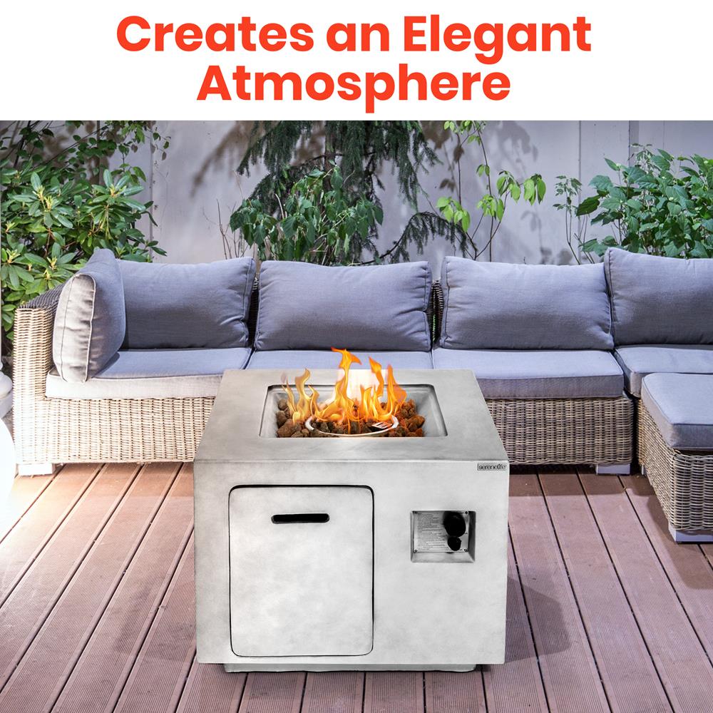 Propane Fire Pit Table 40,000 BTU Weatherproof Stainless Steel Burner