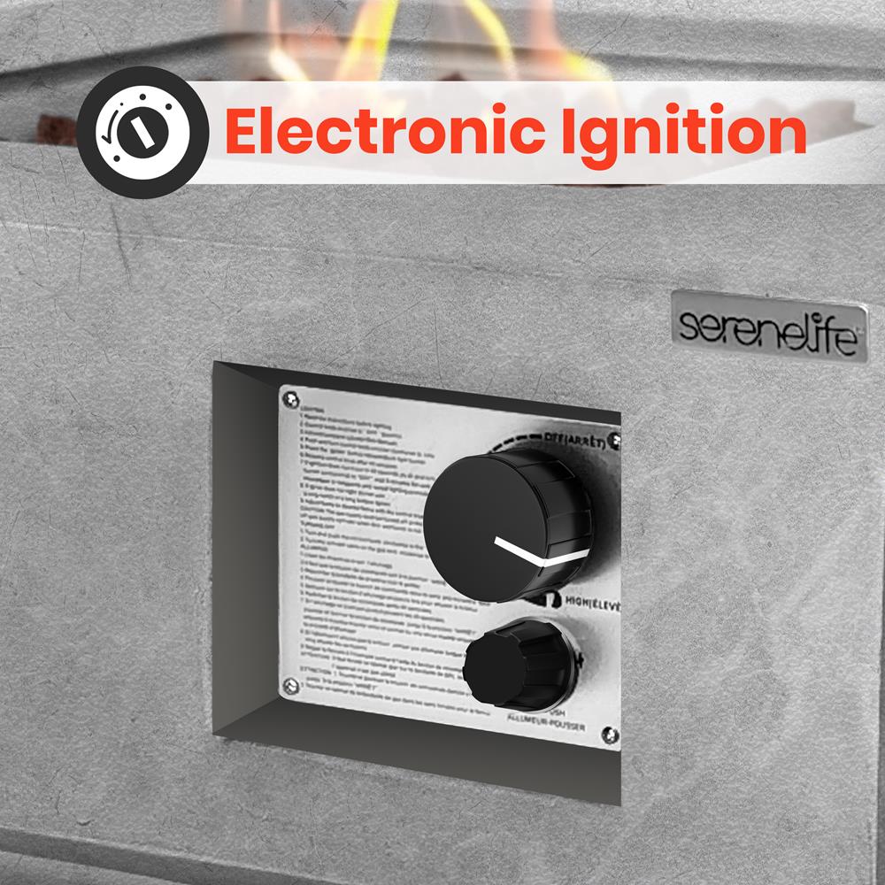 Propane Fire Pit Table 40,000 BTU Adjustable Flame Weather-Resistant