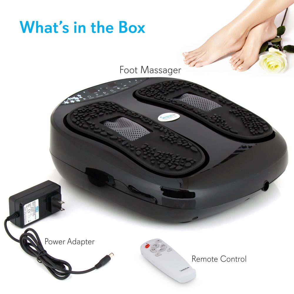 Foot Massager - Relieves Muscle Pain, Adjustable Speed, Washable Pads