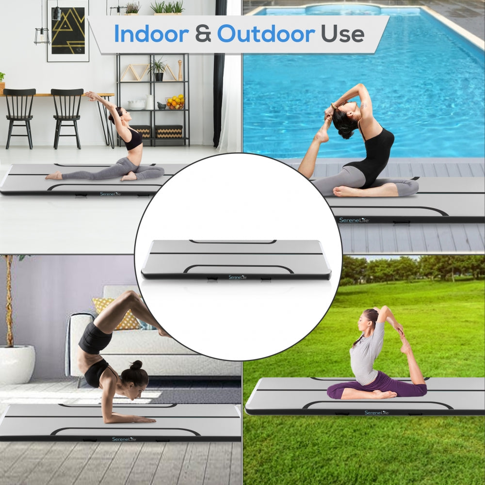 Inflatable Gymnastics Mat - Full Support - Durable PVC - 9.8 ft