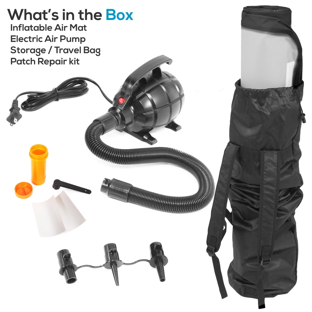 Inflatable Gymnastics Mat 13FT - Bouncy, Waterproof, 4in Thick, Blue