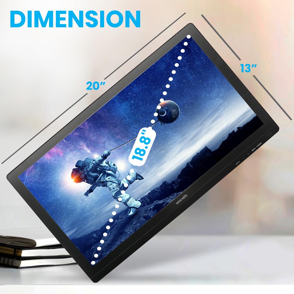 21.5'' Dual Mode Graphic Tablet Monitor - Pro Drawing Pen Display Monitor With Capacitive Touch Screen And Wireless Passive Pen