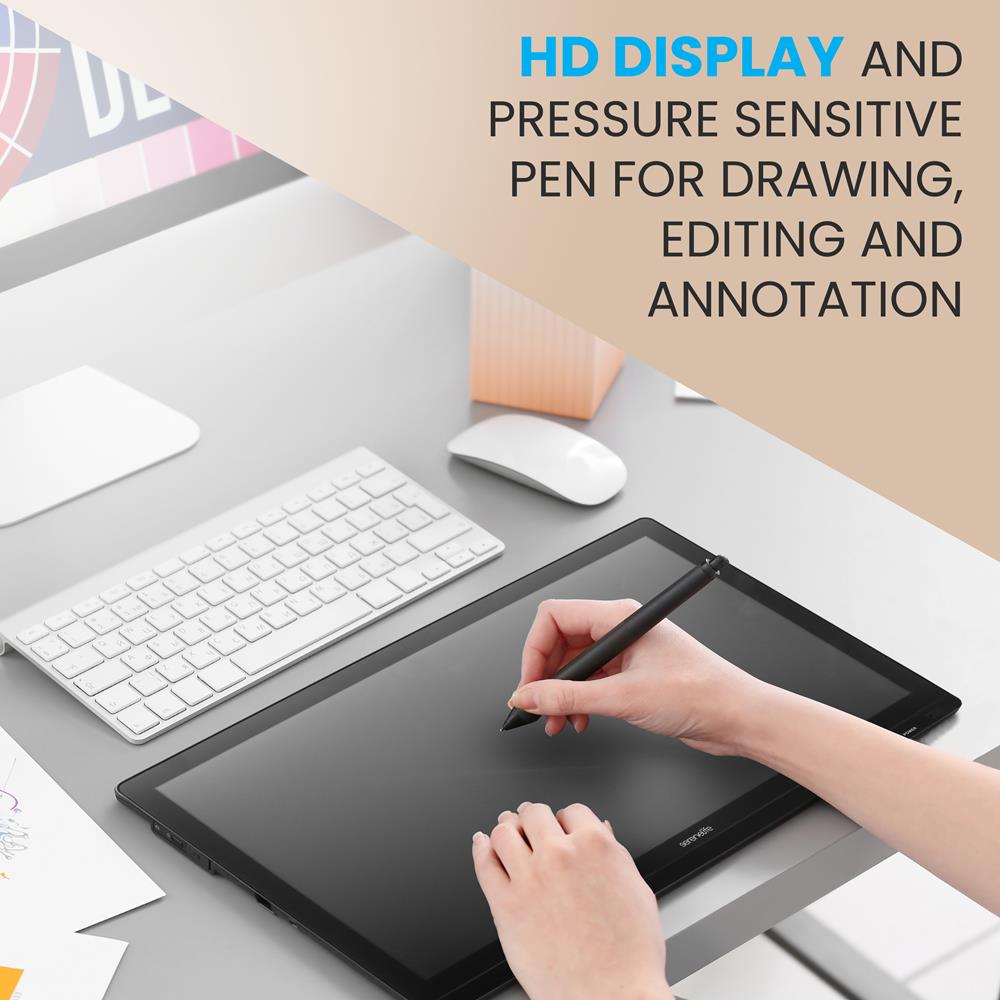 21.5'' Dual Mode Graphic Tablet Monitor - Pro Drawing Pen Display Monitor With Capacitive Touch Screen And Wireless Passive Pen