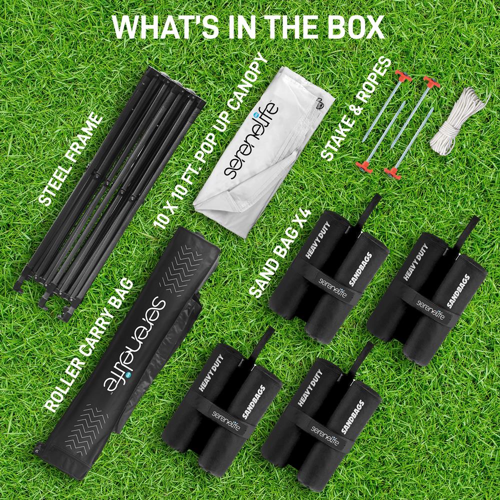 Pop Up Canopy Tent 10x10 - Waterproof UV Protection, Portable, White