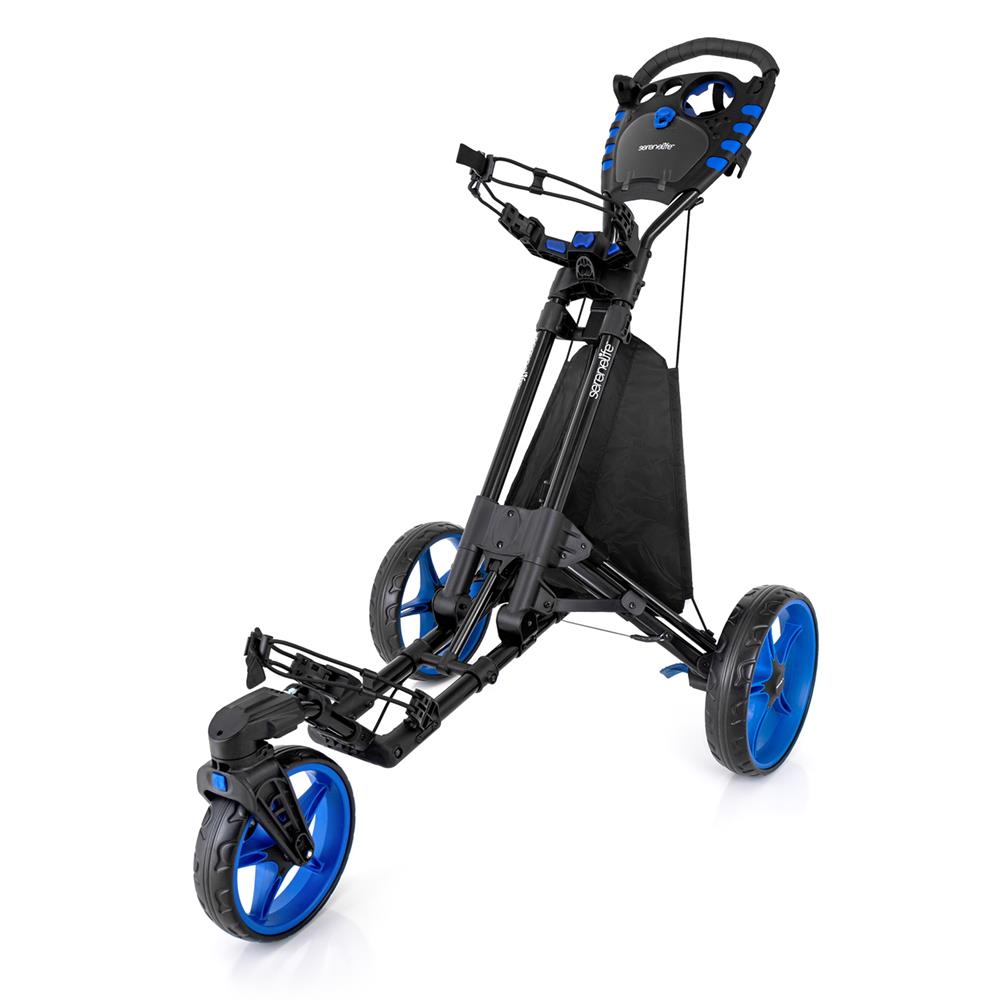 3-Wheel Golf Push Cart - Lightweight Aluminum, Easy Fold, Cooler Storage