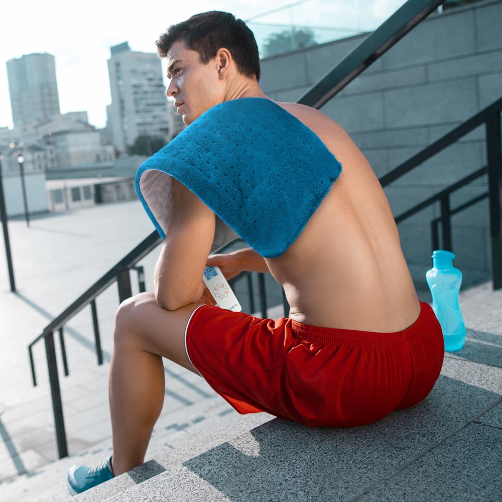 Electric Heating Pad - Instant Relief, 6 Heat Settings, Soft Coral Fleece