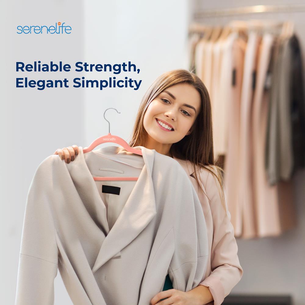 30 Pack Velvet Hangers - Non-Slip, Space-Saving, 360° Swivel, Pink