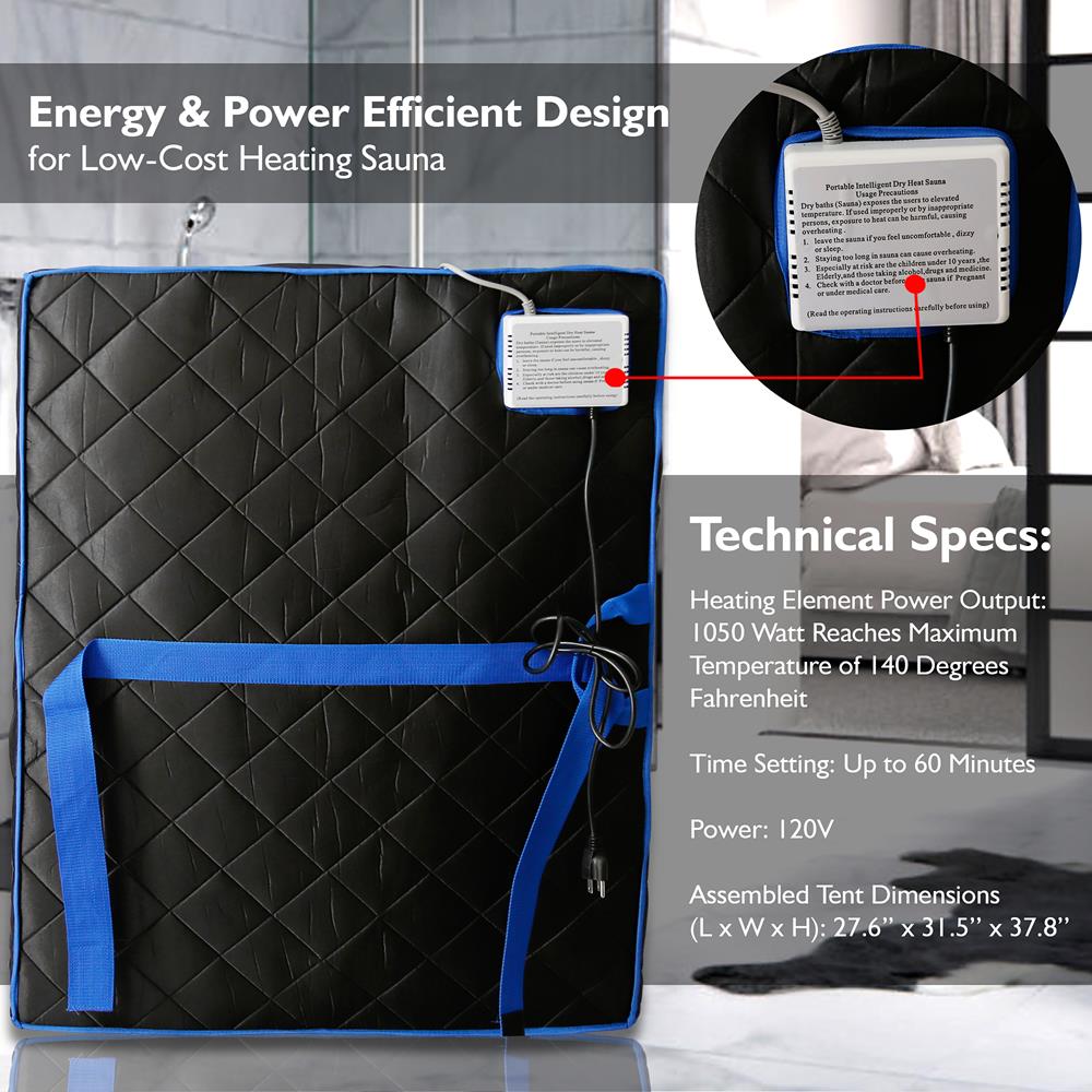 Portable Infrared Sauna - Relaxing Therapy, 140°F Heat, Compact Design