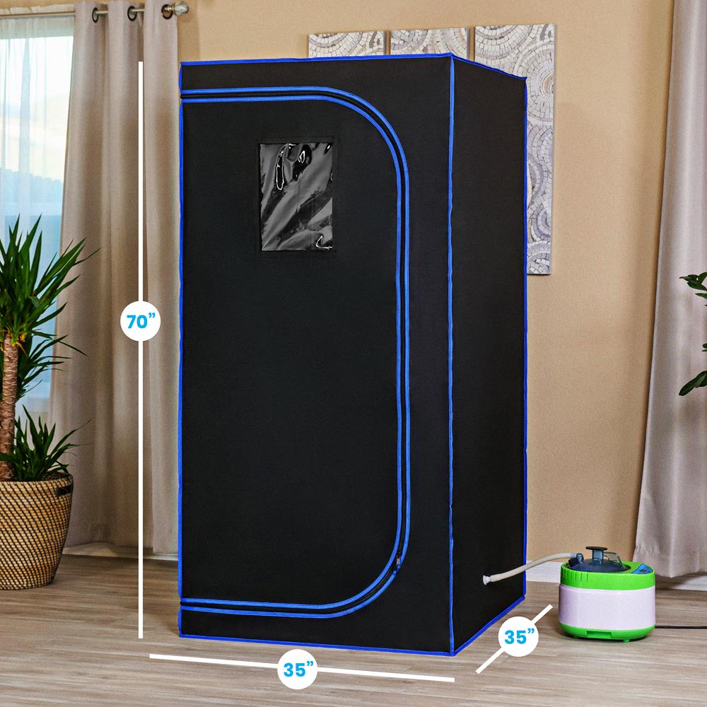 Portable Home Sauna for Detox, 4L Steamer, Folding Chair, Gray