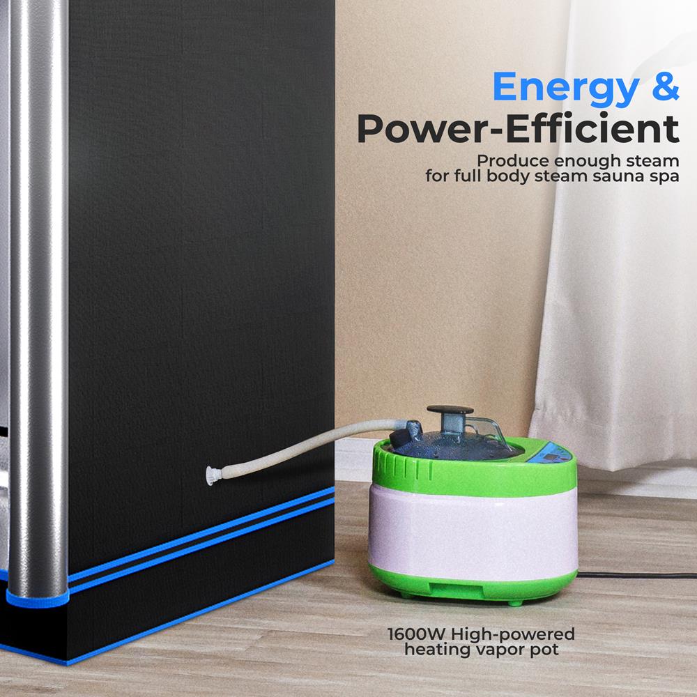 Portable 2-Person Sauna Tent, Detox & Relax, 4L Steamer, 2 Chairs, Black