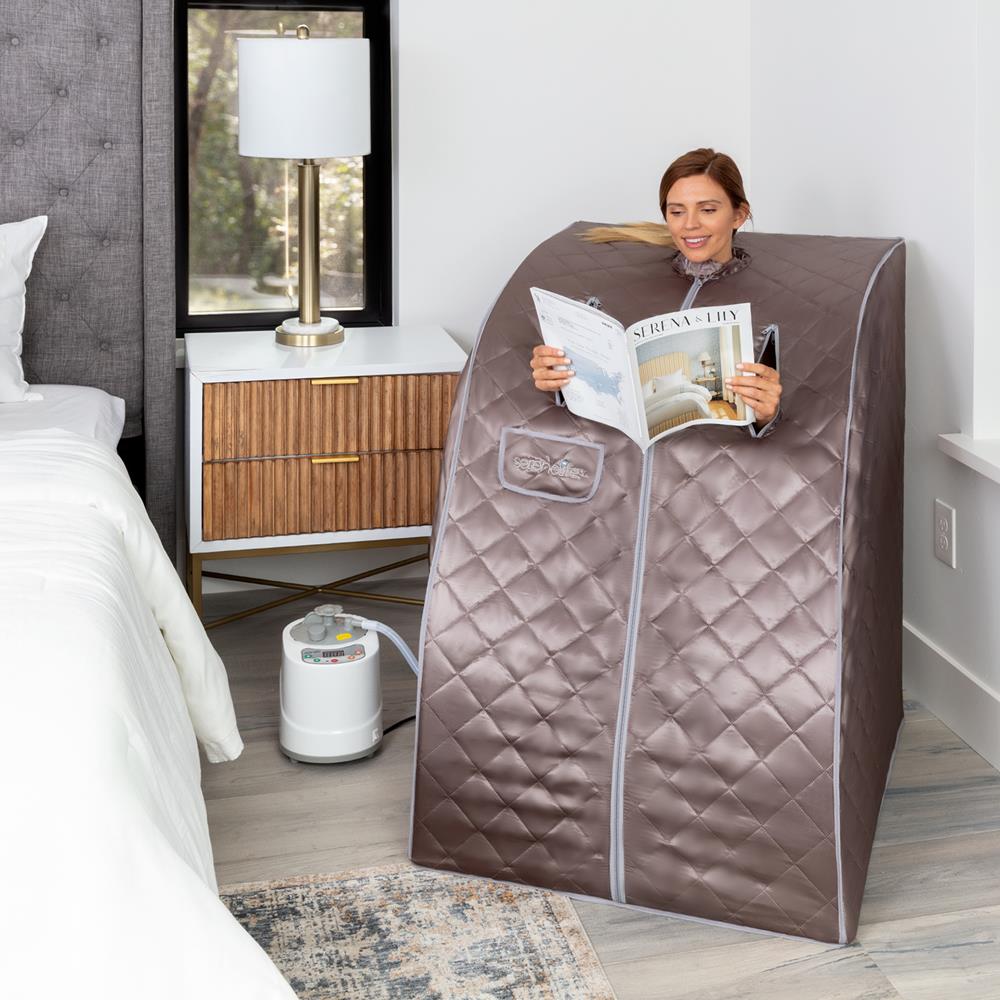 Portable Steam Sauna- One-Person Sauna For Detox & Weight Loss (Gray)