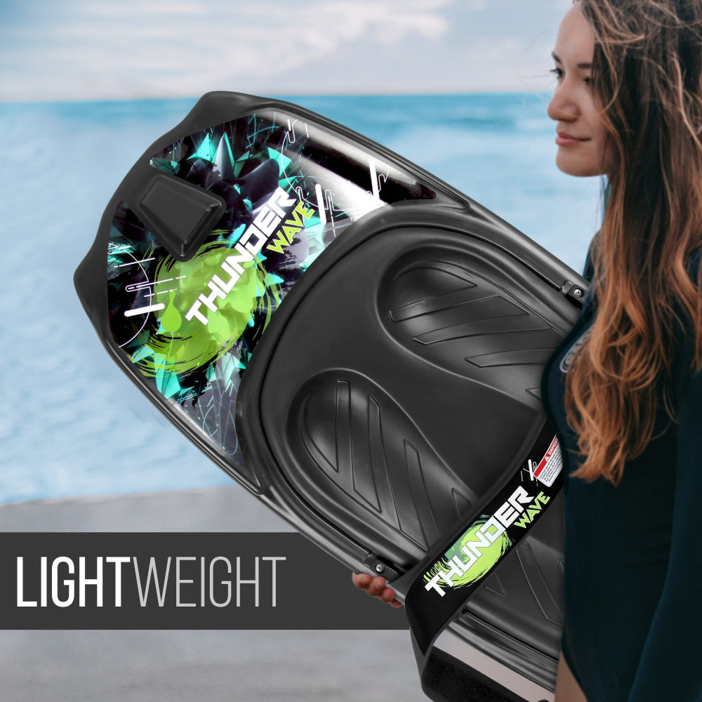 Water Sport Kneeboard for All Ages, Reinforced Polyurethane, Green