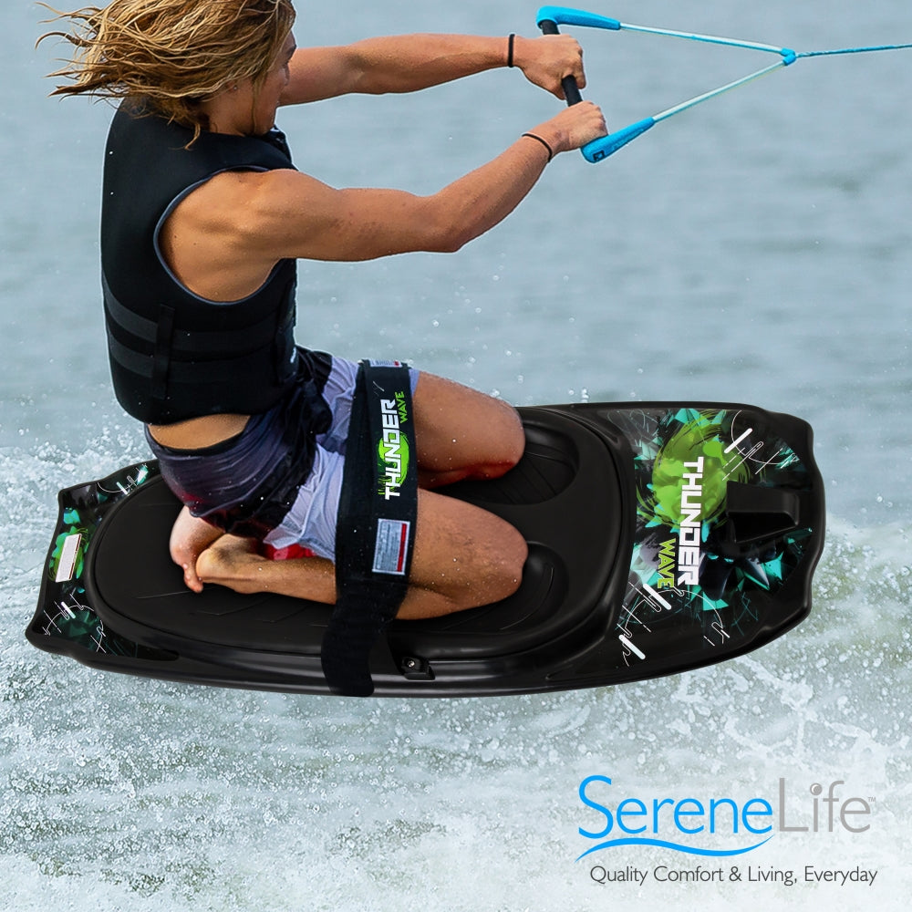 Water Sport Kneeboard for All Ages, Reinforced Polyurethane, Green