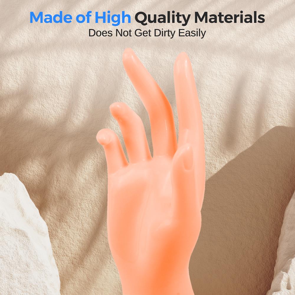 Jewelry Display Hand Stand, Elegant 3D Display, Sturdy PP, Skin Tone