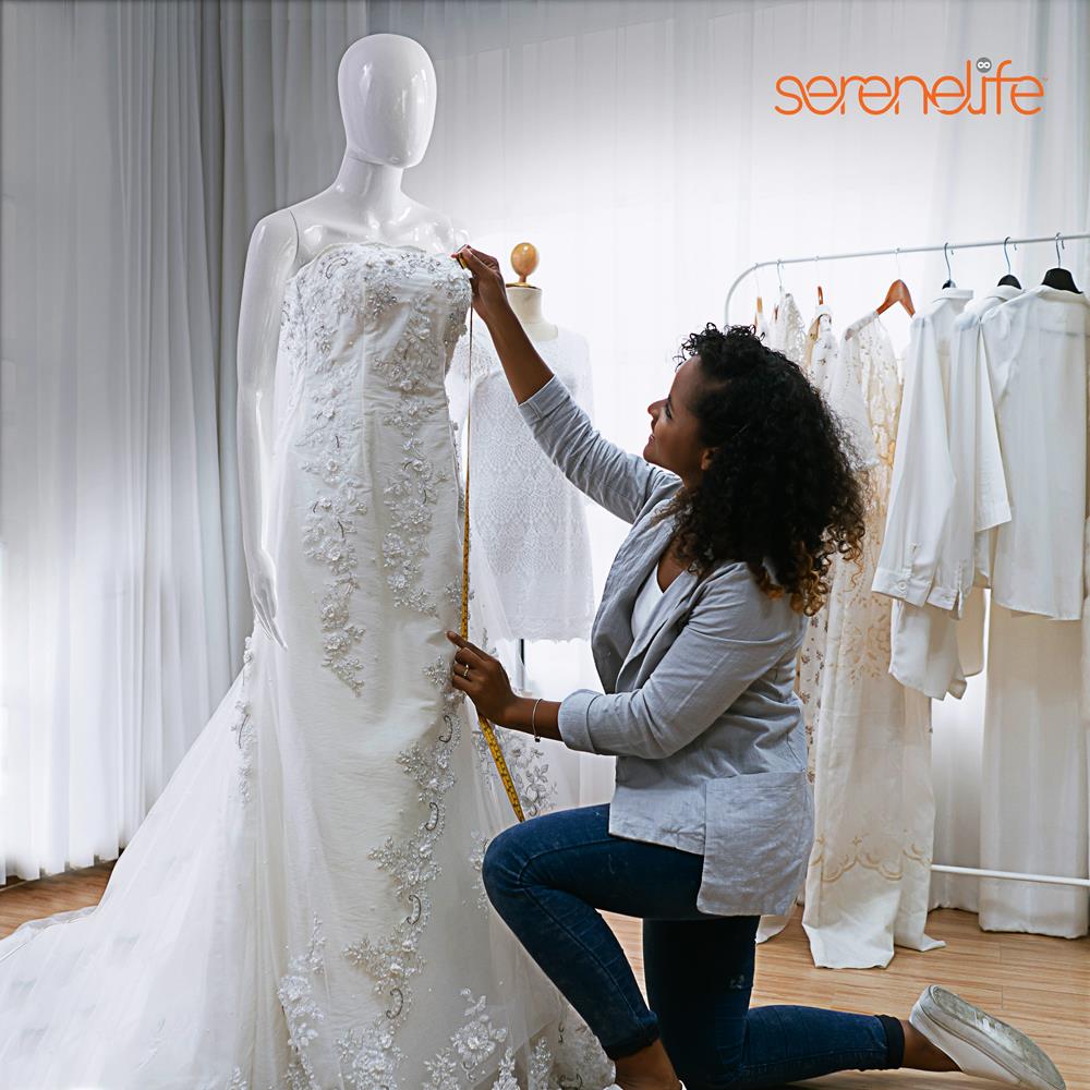 Female Mannequin Torso - Adjustable Height And Detachable Arms Dress Form Display W/ Metal Stand And Powder Coating (Glossy White)