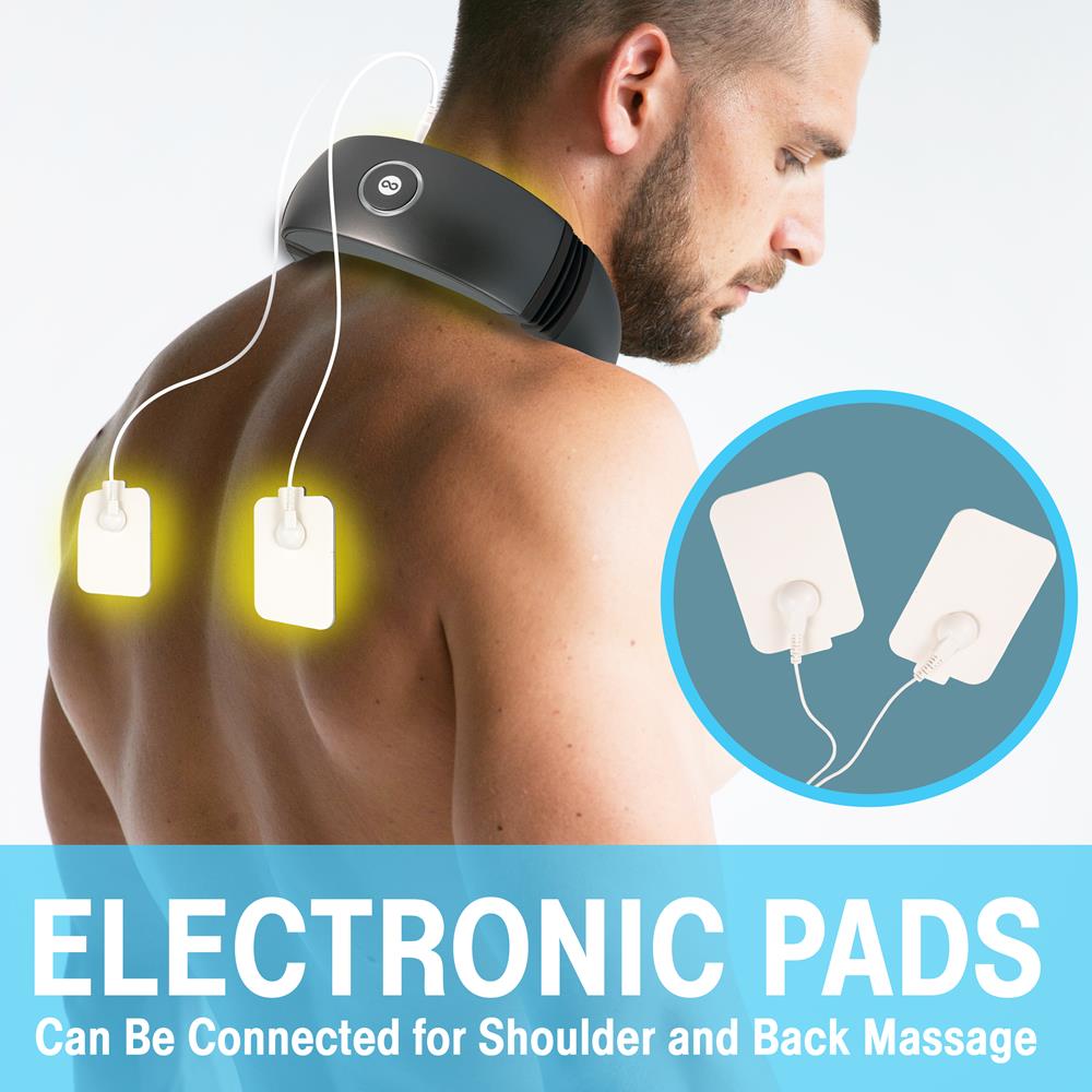 Digital Neck Massager Stress Relief Rechargeable Battery Red Light Therapy